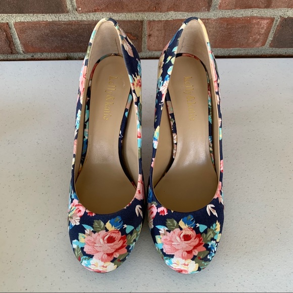 Kelly & Katie Isabel floral round toe pump mint - Picture 3 of 9